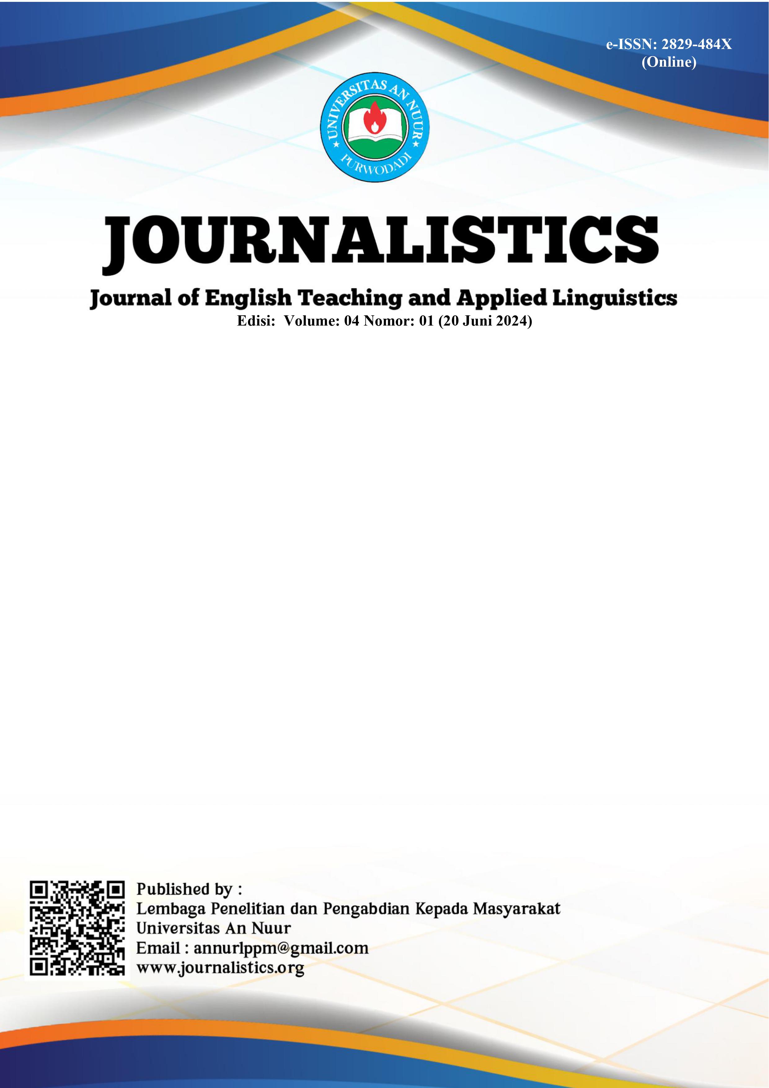 					View Vol. 4 No. 01 (2024): Journalistics
				