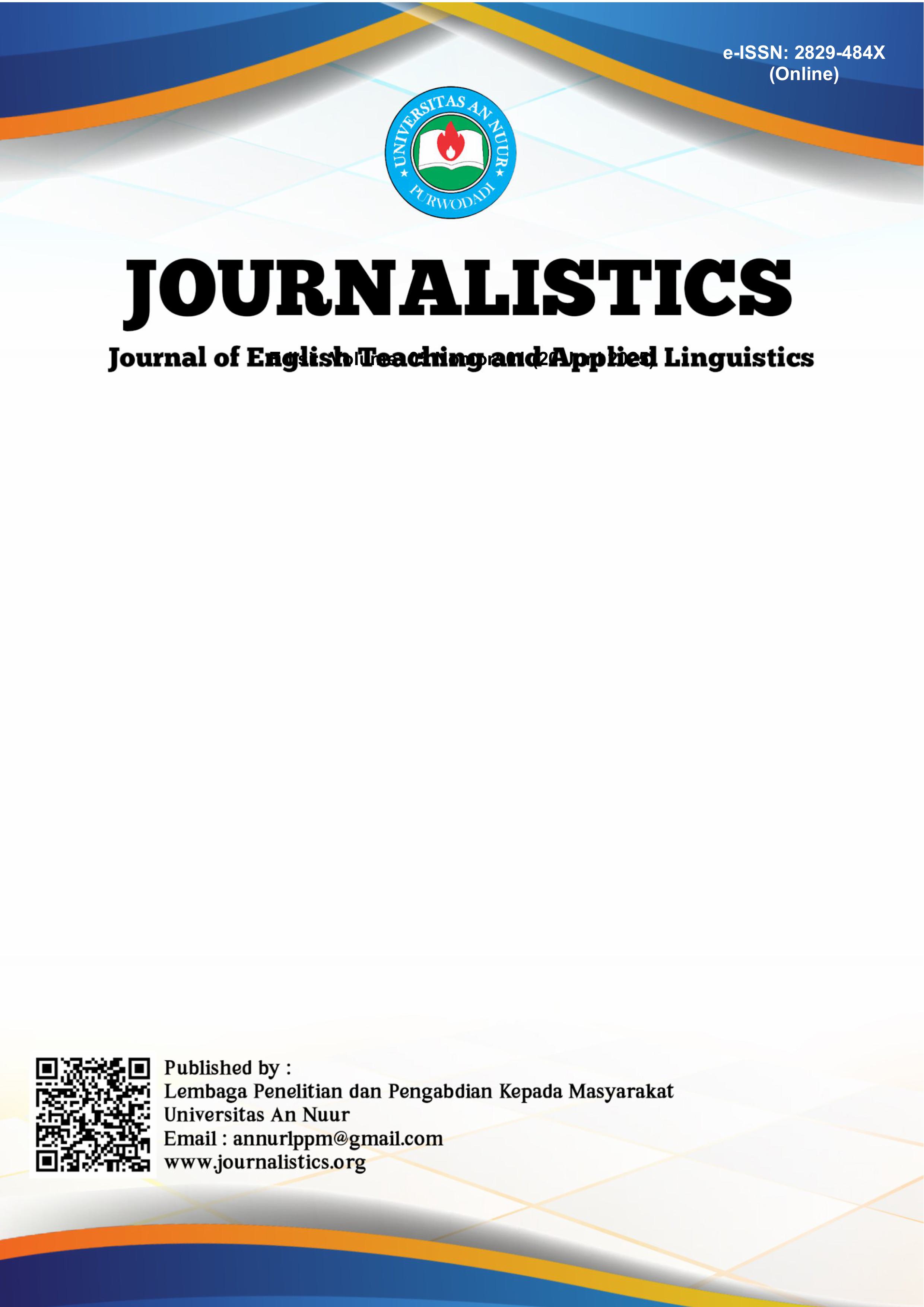					View Vol. 5 No. 01 (2025): Journalistics
				